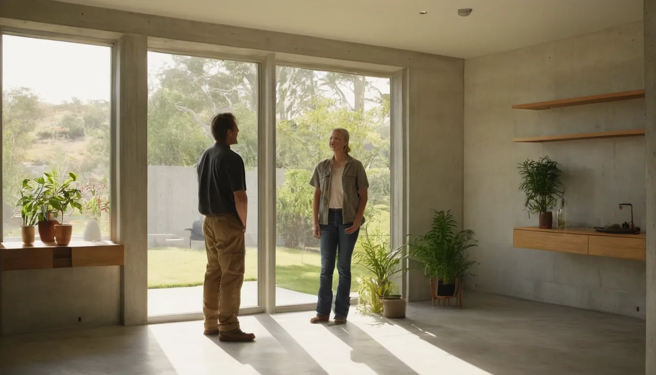 A friendly homeowner and a local provider looking at a new window in a bright Deltona home